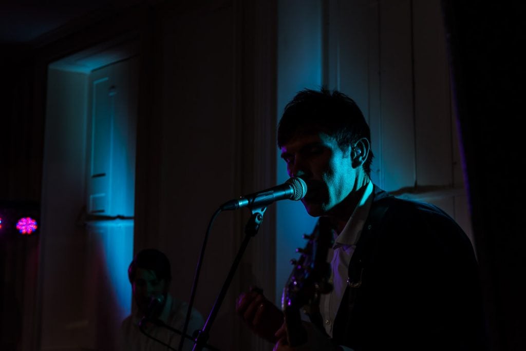 Grooms band Max Headroom playing at Ingoldisthorpe Hall