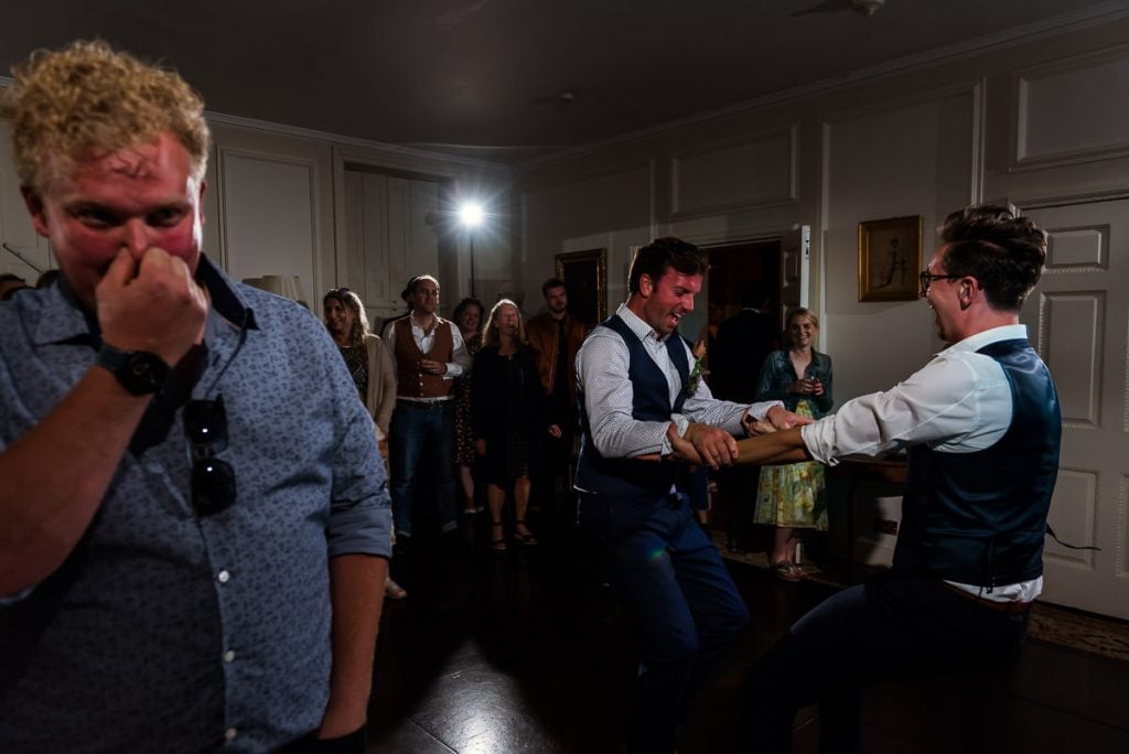 Funny moment during Groom and Best man dance during wedding reception